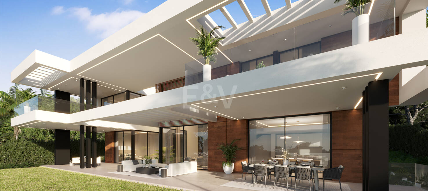 Modern villa project with panoramic views