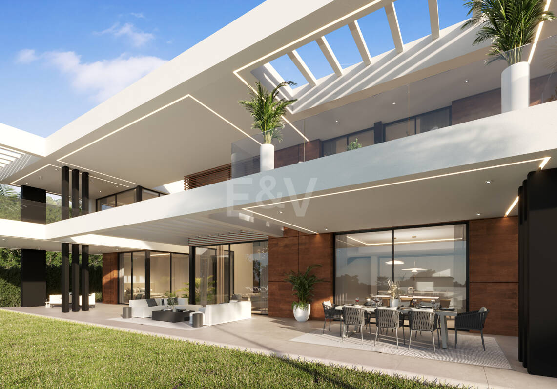 Proyecto de villa moderna con vistas panorámicas