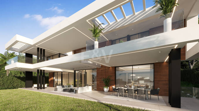 Modern villa project with panoramic views