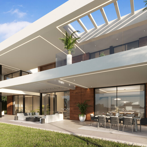 Proyecto de villa moderna con vistas panorámicas