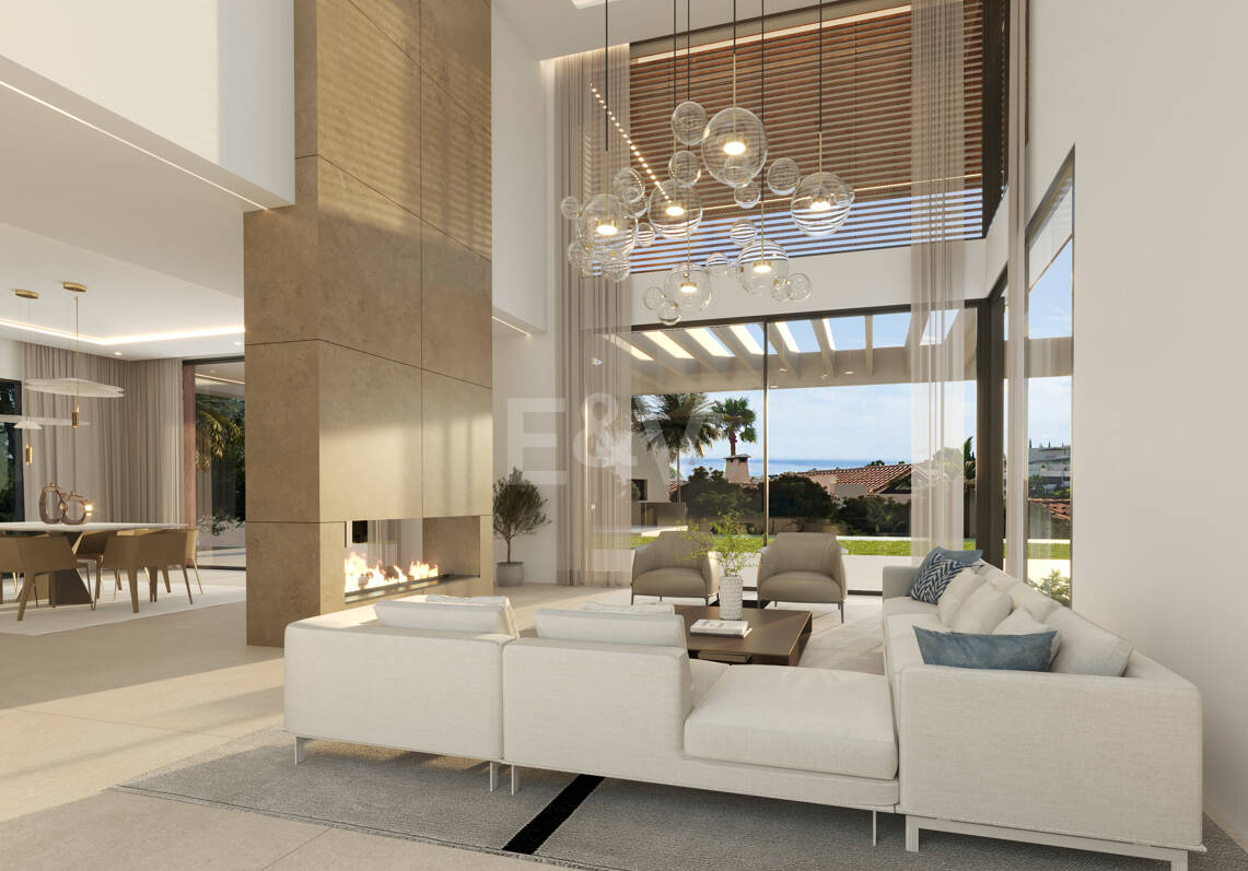 Modern villa projekt med panoramautsikt