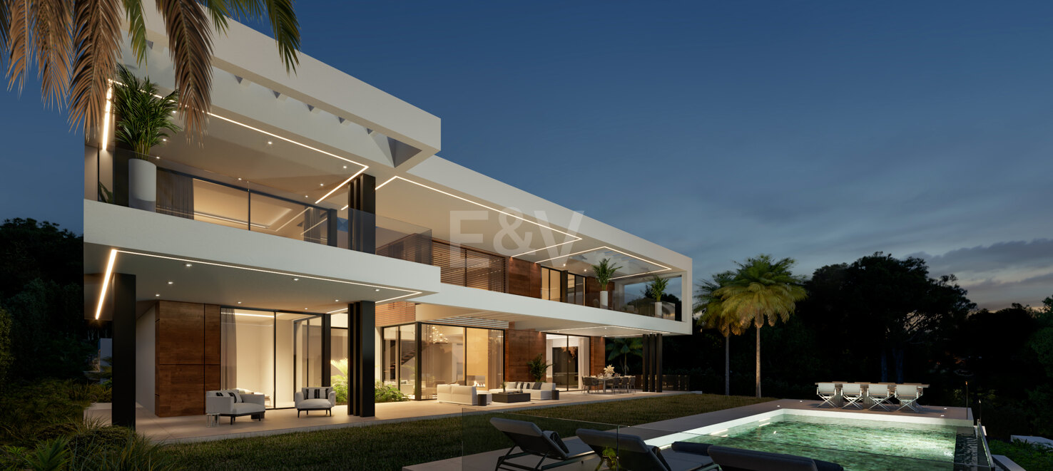 Proyecto de villa moderna con vistas panorámicas