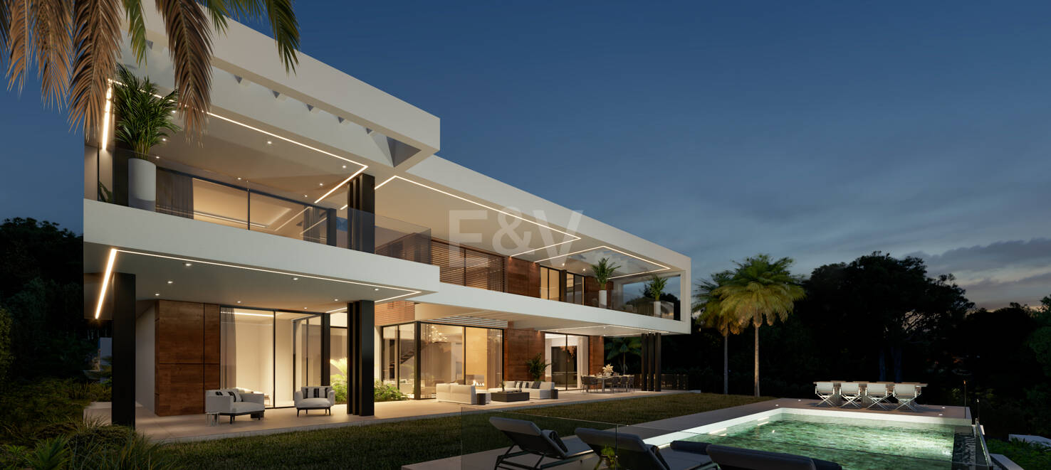 Modern villa project with panoramic views