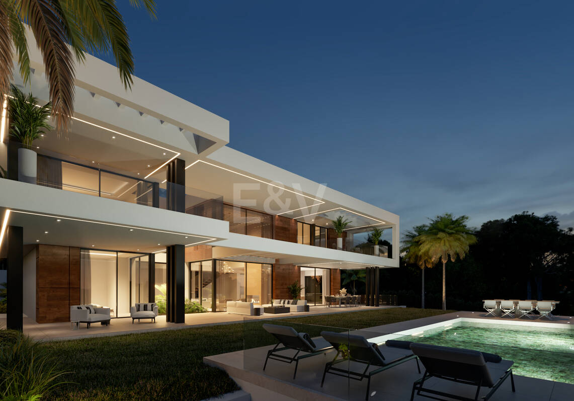 Proyecto de villa moderna con vistas panorámicas