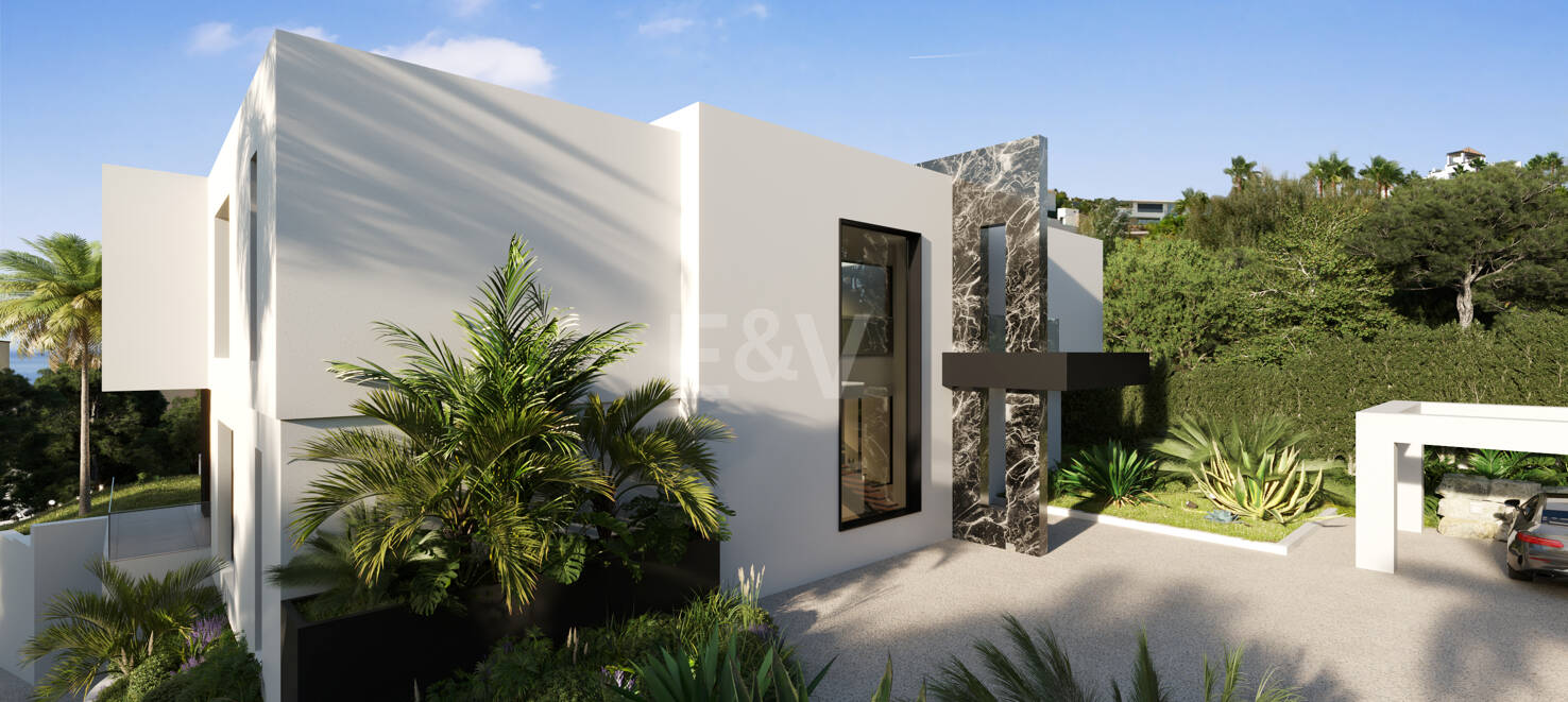 Modern villa project with panoramic views