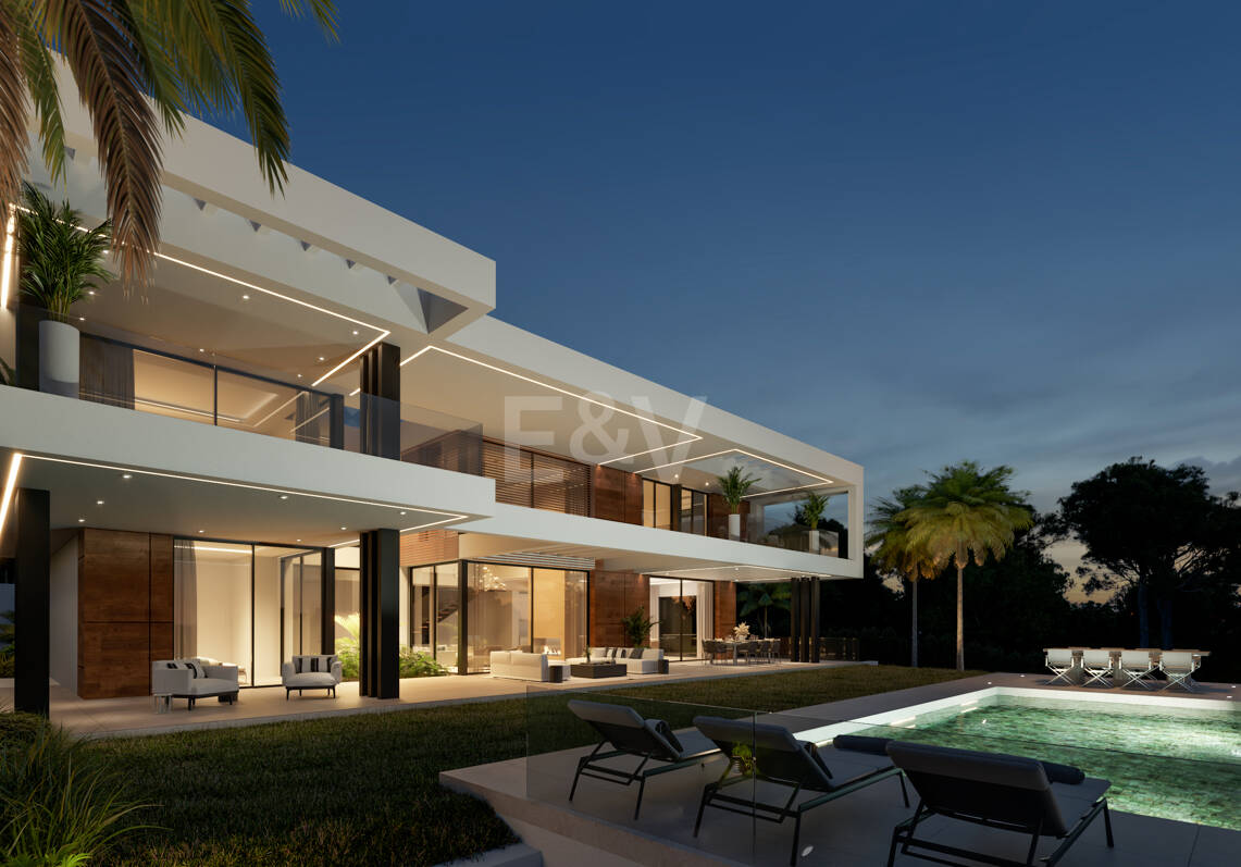 Proyecto de villa moderna con vistas panorámicas