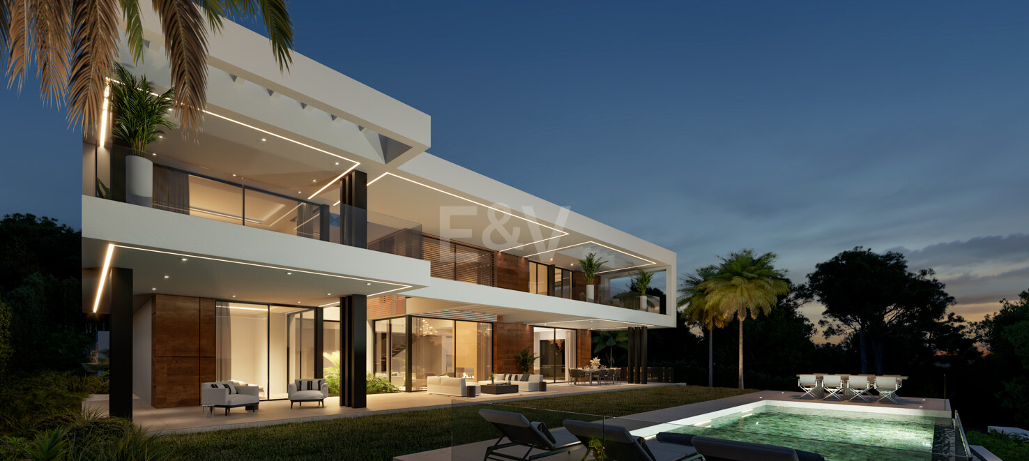 Proyecto de villa moderna con vistas panorámicas