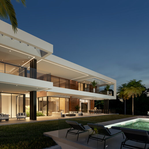 Proyecto de villa moderna con vistas panorámicas