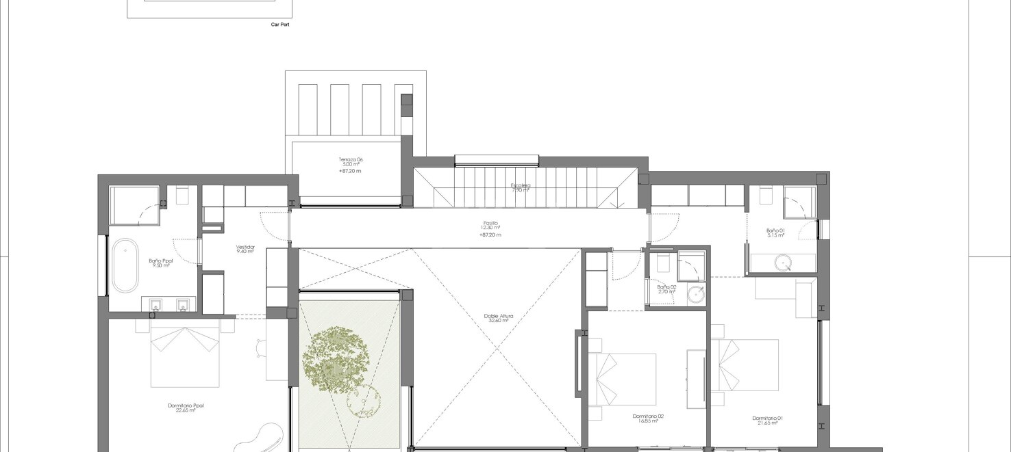 Proyecto de villa moderna con vistas panorámicas