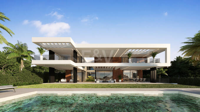 Modern villa project with panoramic views