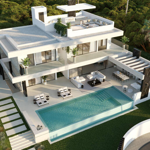 Parcela con Proyecto de Villa Moderna con Licencia a Poca Distancia de la Playa