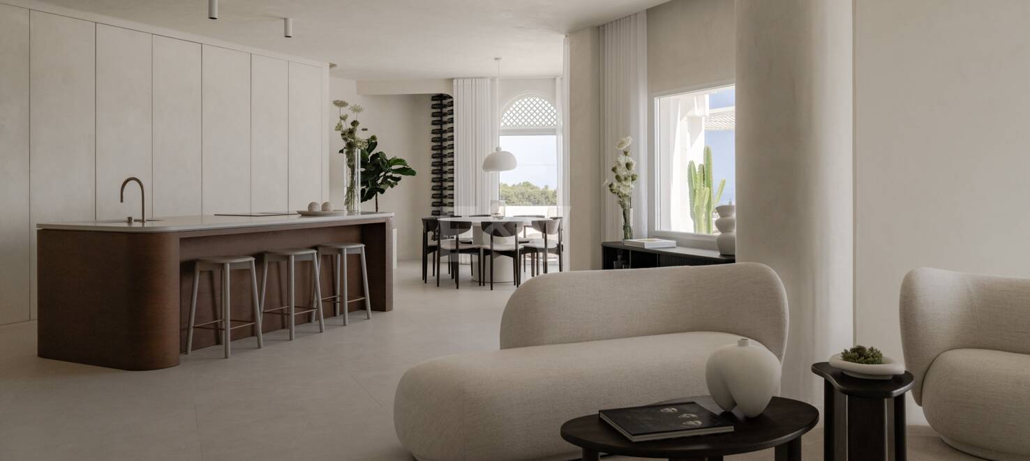 Modern Penthouse med havsutsikt och Rooftop Pool på Marbellas Golden Mile