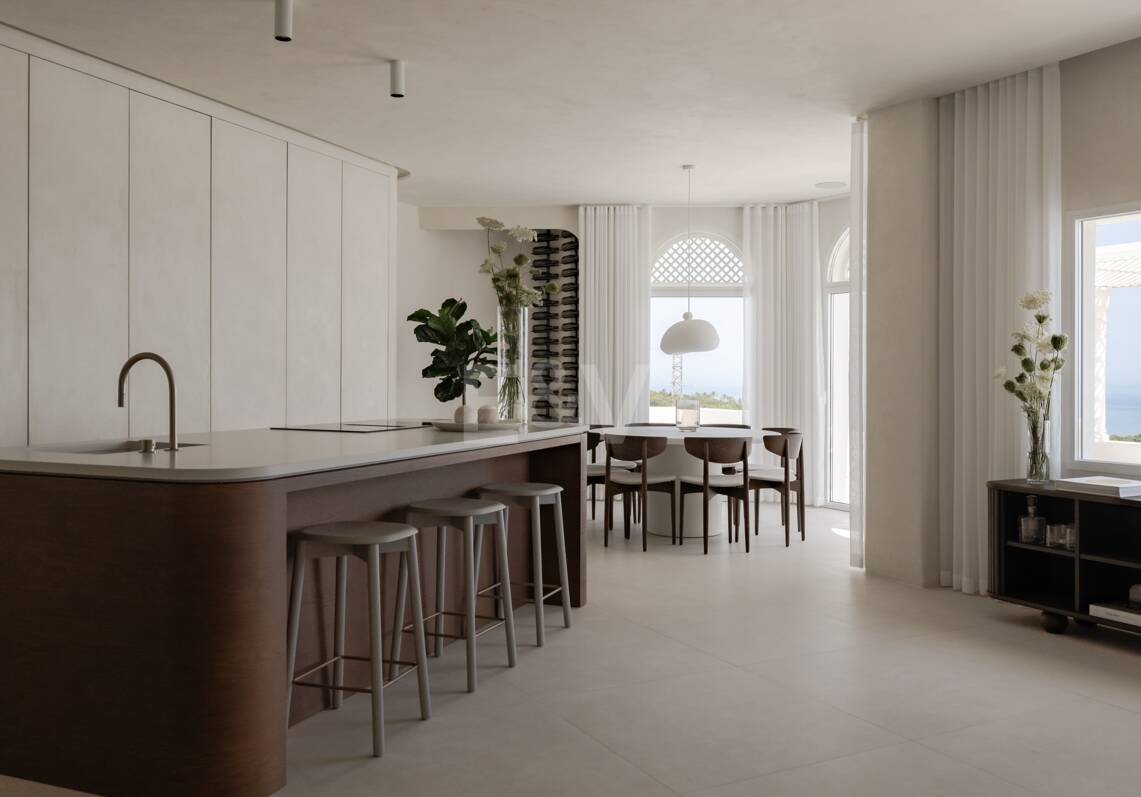 Penthouse moderne avec vue sur la mer et piscine de toit sur le Golden Mile de Marbella