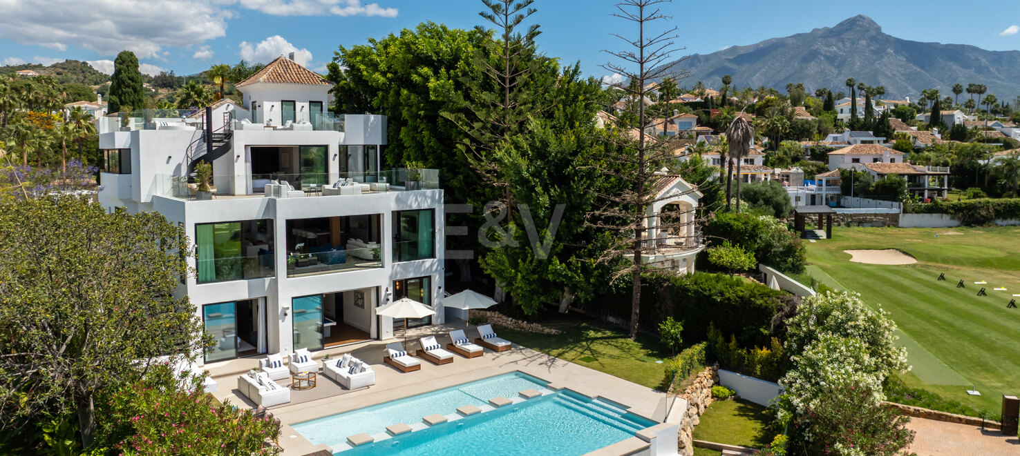 Spectacular Frontline Golf Mansion with Panoramic Sea Views