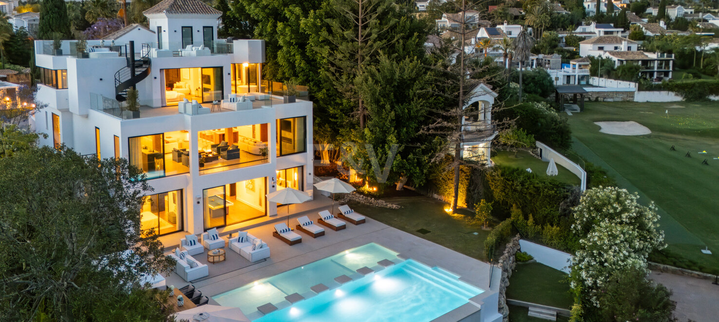 Spectacular Frontline Golf Mansion with Panoramic Sea Views