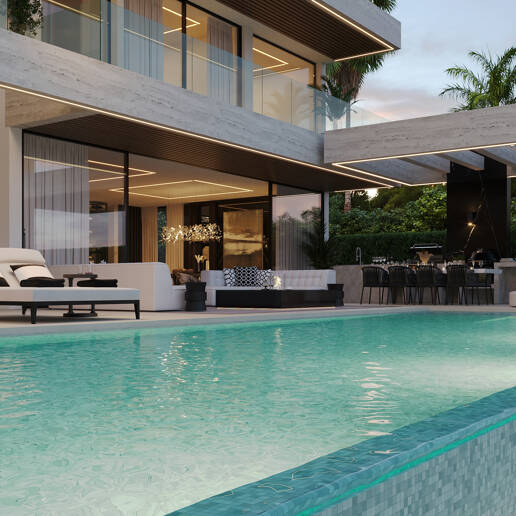 Exceptional Contemporary Villa Within Walking Distance to the Beach