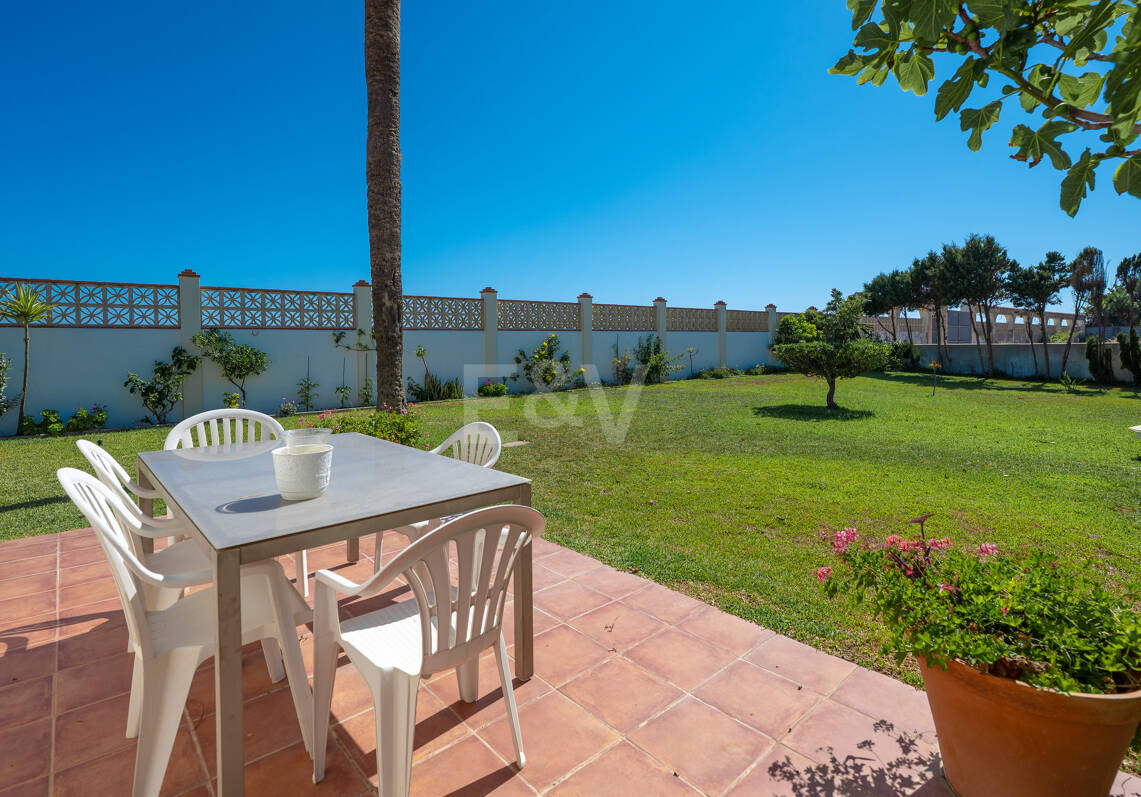 Coastal Charm: Seafront Villa with Stunning Views and Lush Gardens, All on a Single Level