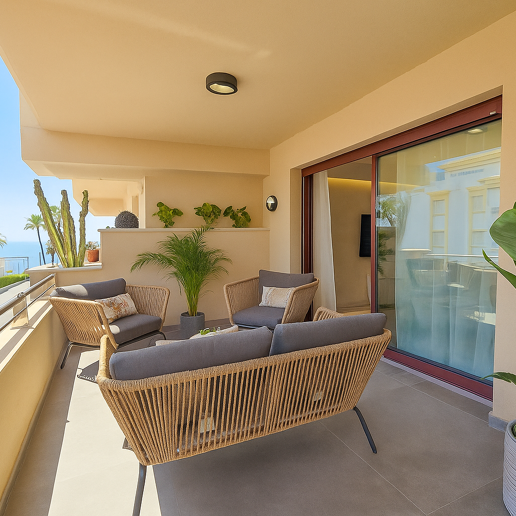 Seaside Apartment with Private Terrace Overlooking the Sea