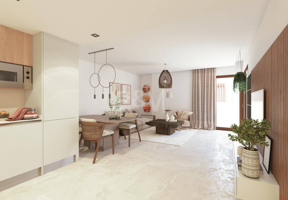 Une nouvelle maison entourée de montagnes, de golf et de mer