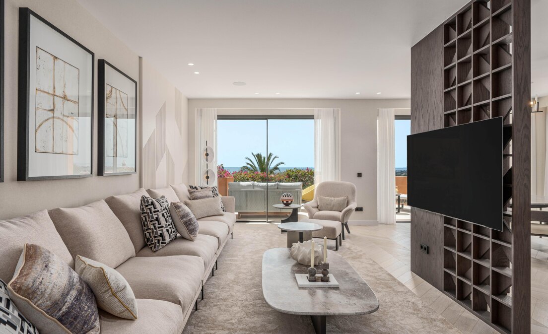 Wspaniały apartament z 4 sypialniami z panoramicznym widokiem na morze w La Cerquilla, Nueva Andalucía