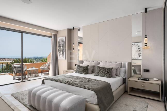 Impresionante apartamento de 4 habitaciones con vistas panorámicas al mar en La Cerquilla, Nueva Andalucía