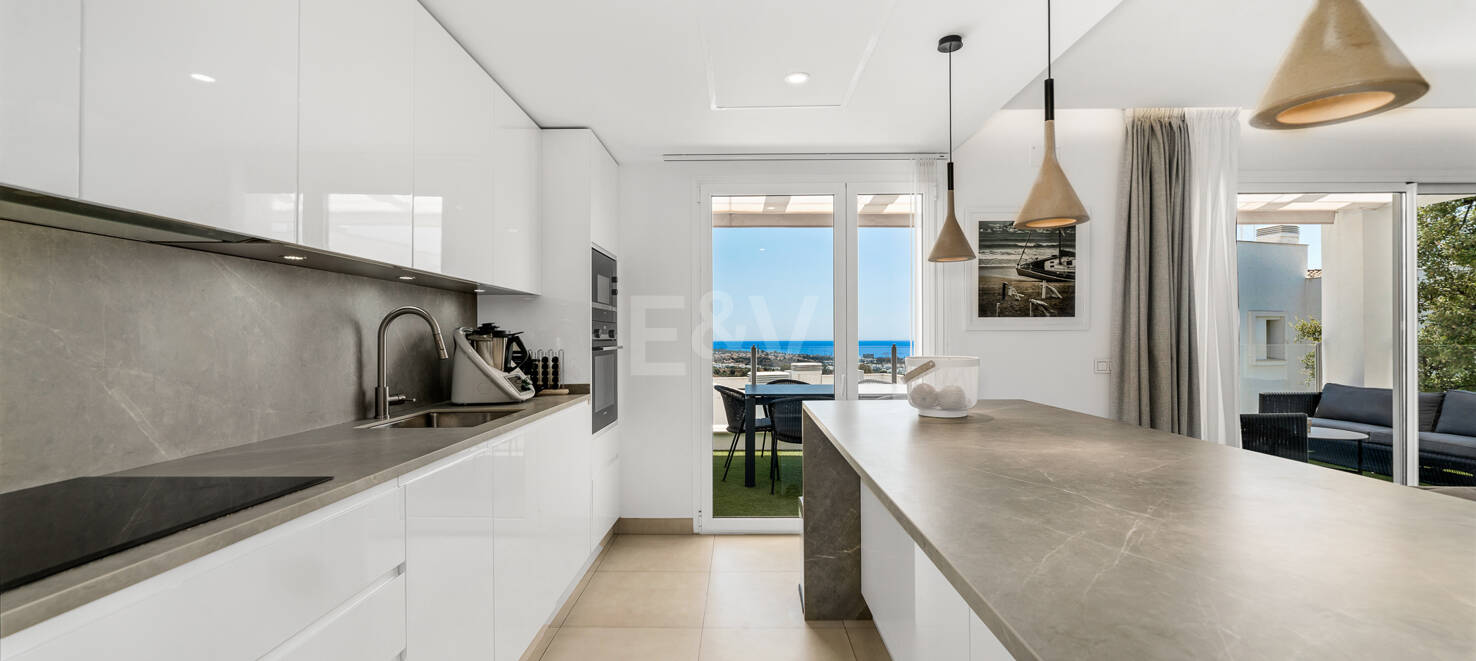 Elegant Duplex Penthouse with Beautiful Sea Views in Sought-After Gated Community