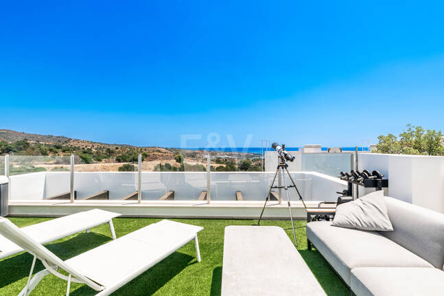 Elegant Duplex Penthouse with Beautiful Sea Views in Sought-After Gated Community