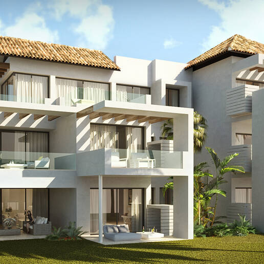 Villas, apartamentos y áticos en una comunidad con instalaciones de vanguardia a 10 min. de Puerto Banús