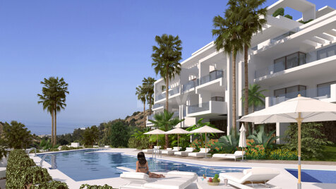 Unique resort with panoramic views and on-site leisure facilities minutes away from Marbella