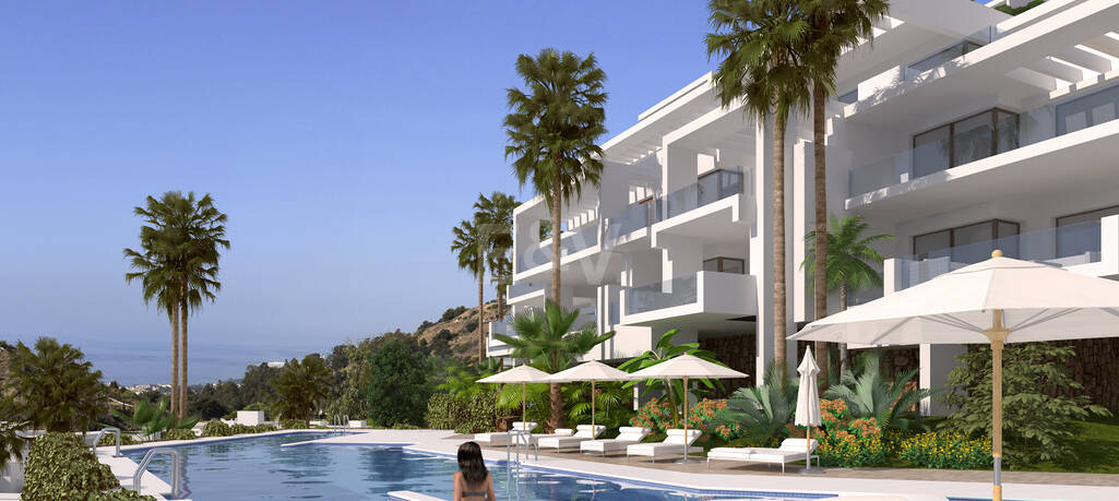 Unique resort with panoramic views and on-site leisure facilities minutes away from Marbella