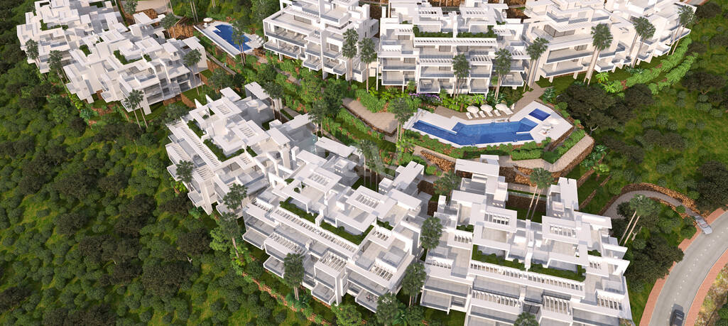 Unique resort with panoramic views and on-site leisure facilities minutes away from Marbella