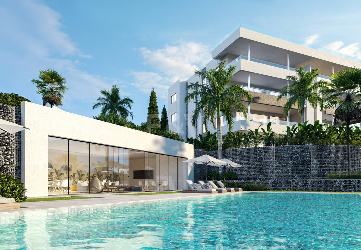 Soul Marbella Sunset, Vacker ny utväg av lägenheter, halvt fristående villor och två oberoende villor i Santa Clara Golf