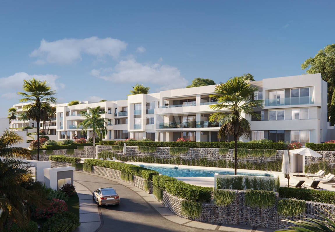 Soul Marbella Sunset, Vacker ny utväg av lägenheter, halvt fristående villor och två oberoende villor i Santa Clara Golf