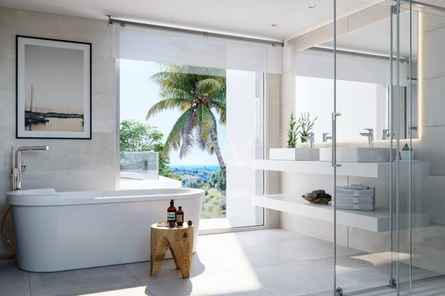 Soul Marbella Sunset, Vacker ny utväg av lägenheter, halvt fristående villor och två oberoende villor i Santa Clara Golf