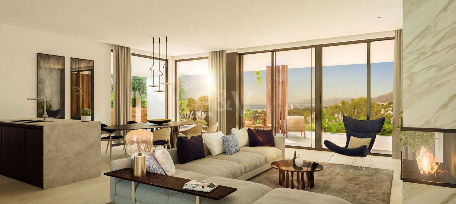 Luxury modern apartments with sea views in Cabopino