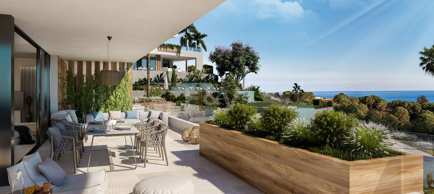 Luxury modern apartments with sea views in Cabopino