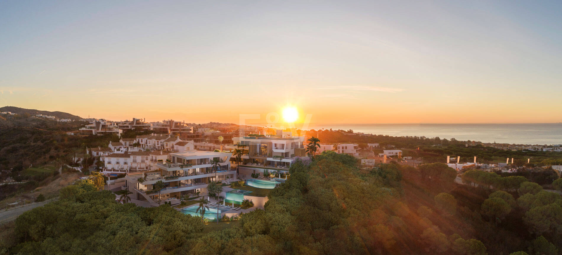 Marbella Sunset, Lyx moderna lägenheter med havsutsikt i Cabopino