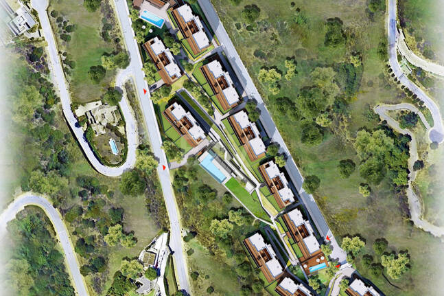 Quintessence, Neue und moderne Wohnanlage mit Panoramablick auf das Meer