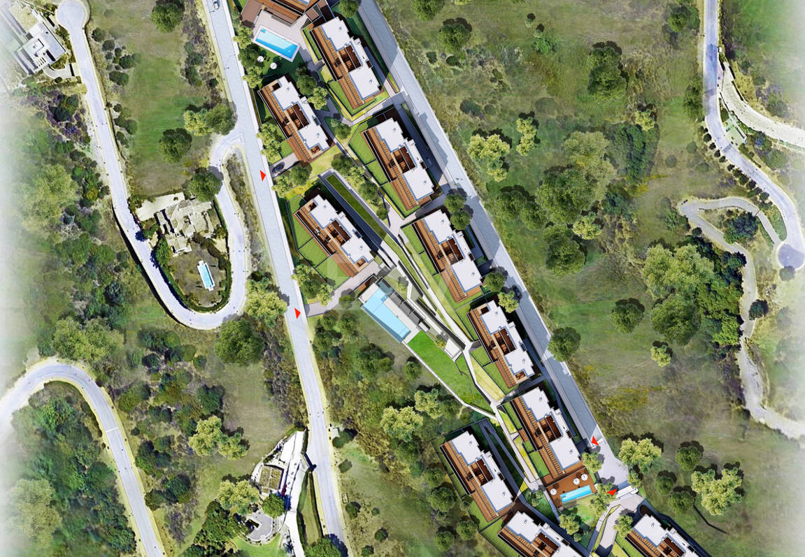 Quintessence, Neue und moderne Wohnanlage mit Panoramablick auf das Meer