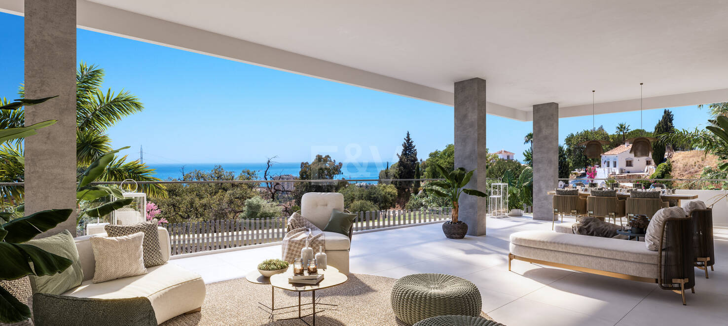 New and modern development with panoramic sea views