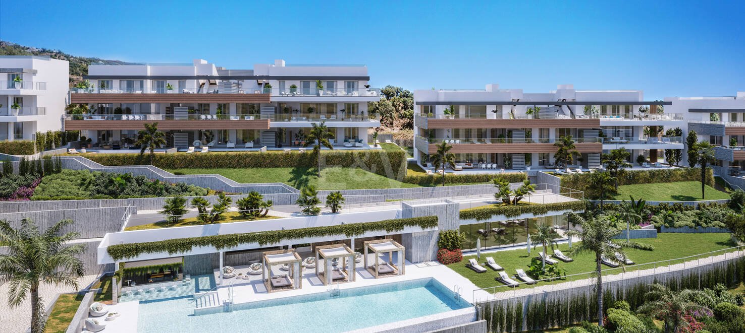 New and modern development with panoramic sea views