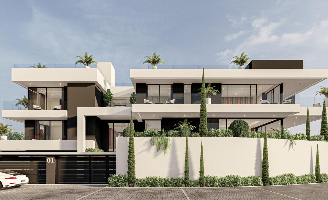 Villas Exclusivas con Vistas Panorámicas al Mar en la Milla de Oro de Marbella