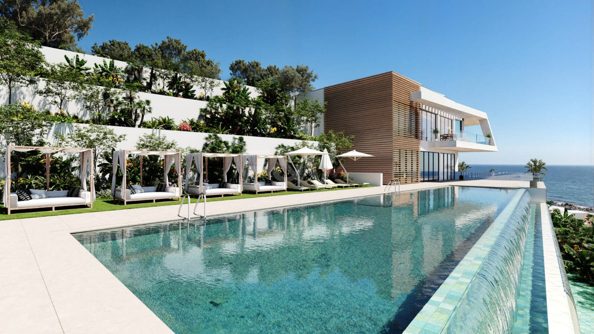 Serenity Hills, Podwyższone współczesne życie z panoramicznymi widokiem na morze w Elviria Hills