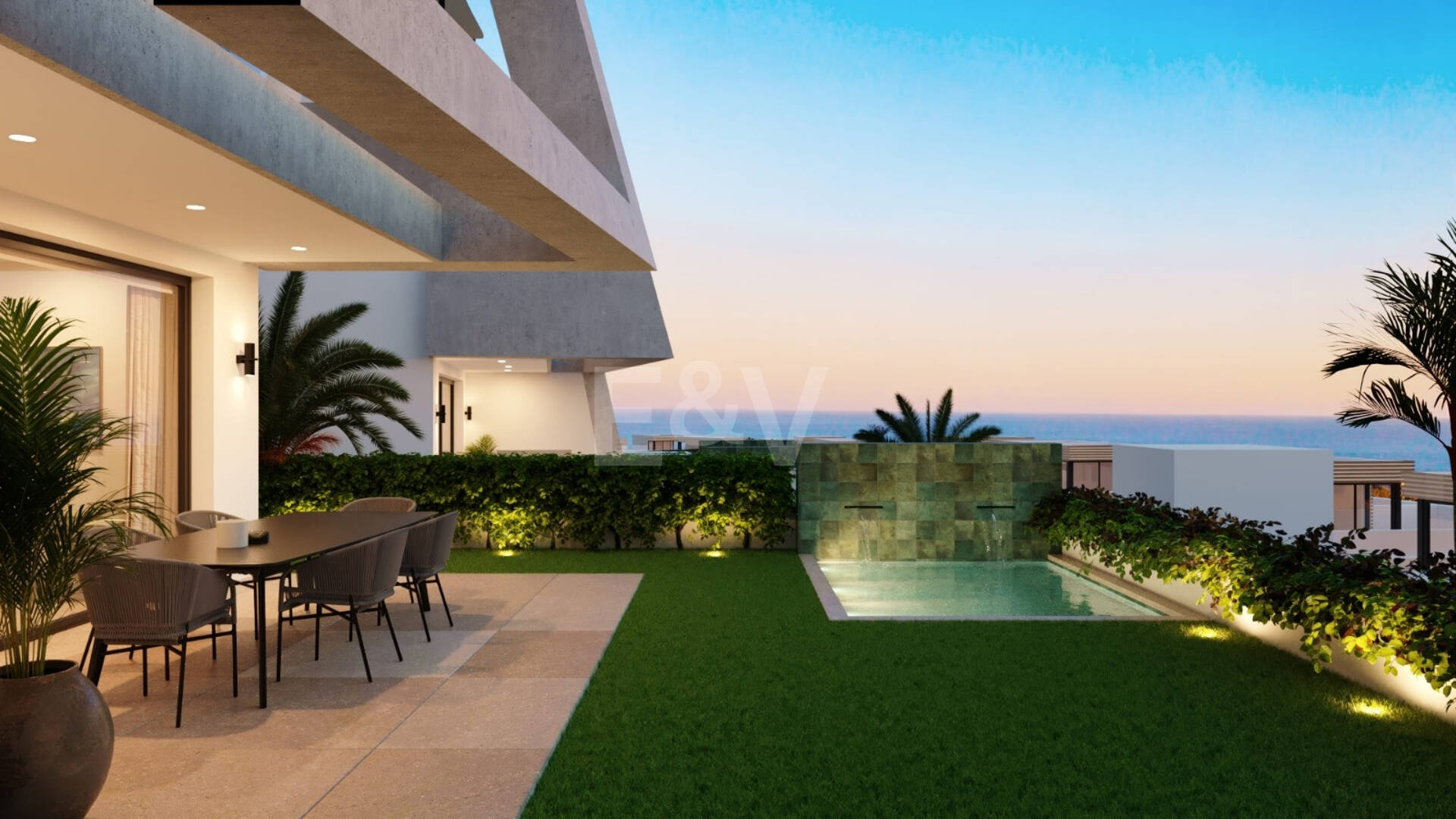 Serenity Hills, Podwyższone współczesne życie z panoramicznymi widokiem na morze w Elviria Hills