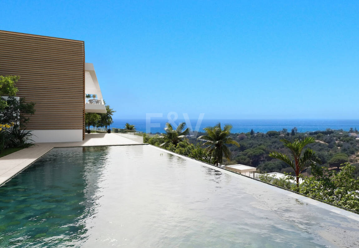 Serenity Hills, Podwyższone współczesne życie z panoramicznymi widokiem na morze w Elviria Hills