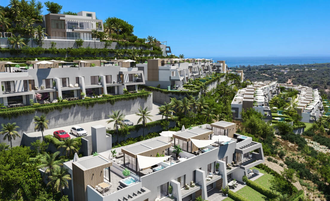 Serenity Hills, Podwyższone współczesne życie z panoramicznymi widokiem na morze w Elviria Hills