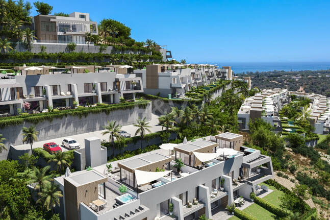 Serenity Hills, Podwyższone współczesne życie z panoramicznymi widokiem na morze w Elviria Hills