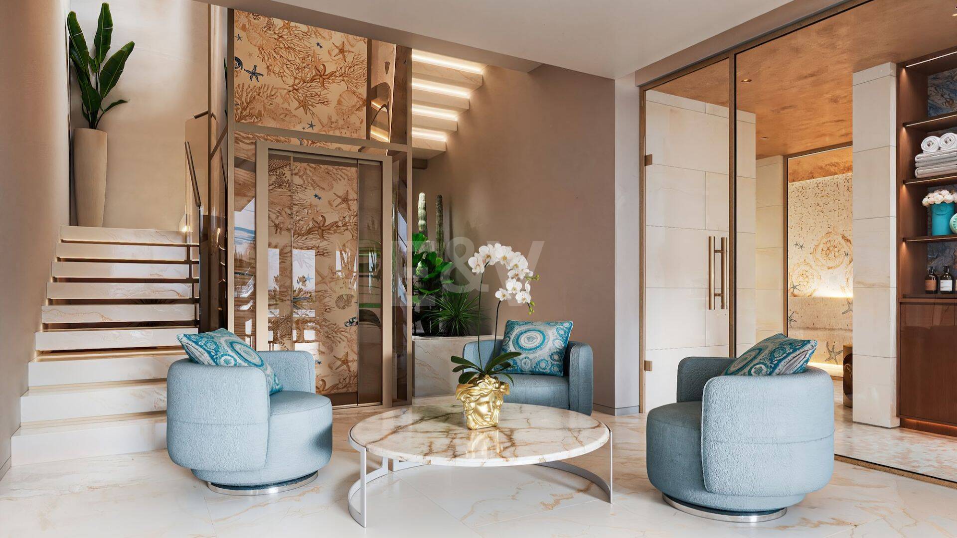 OCHO DE ORO by Versace Home, Acht Maßgeschneiderte Villen mit Innendesign von Versace Home