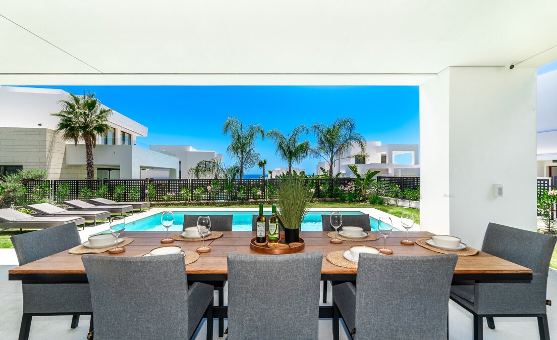 Modern Designer Villa avec vue sur la mer à La Finca, Río Real
