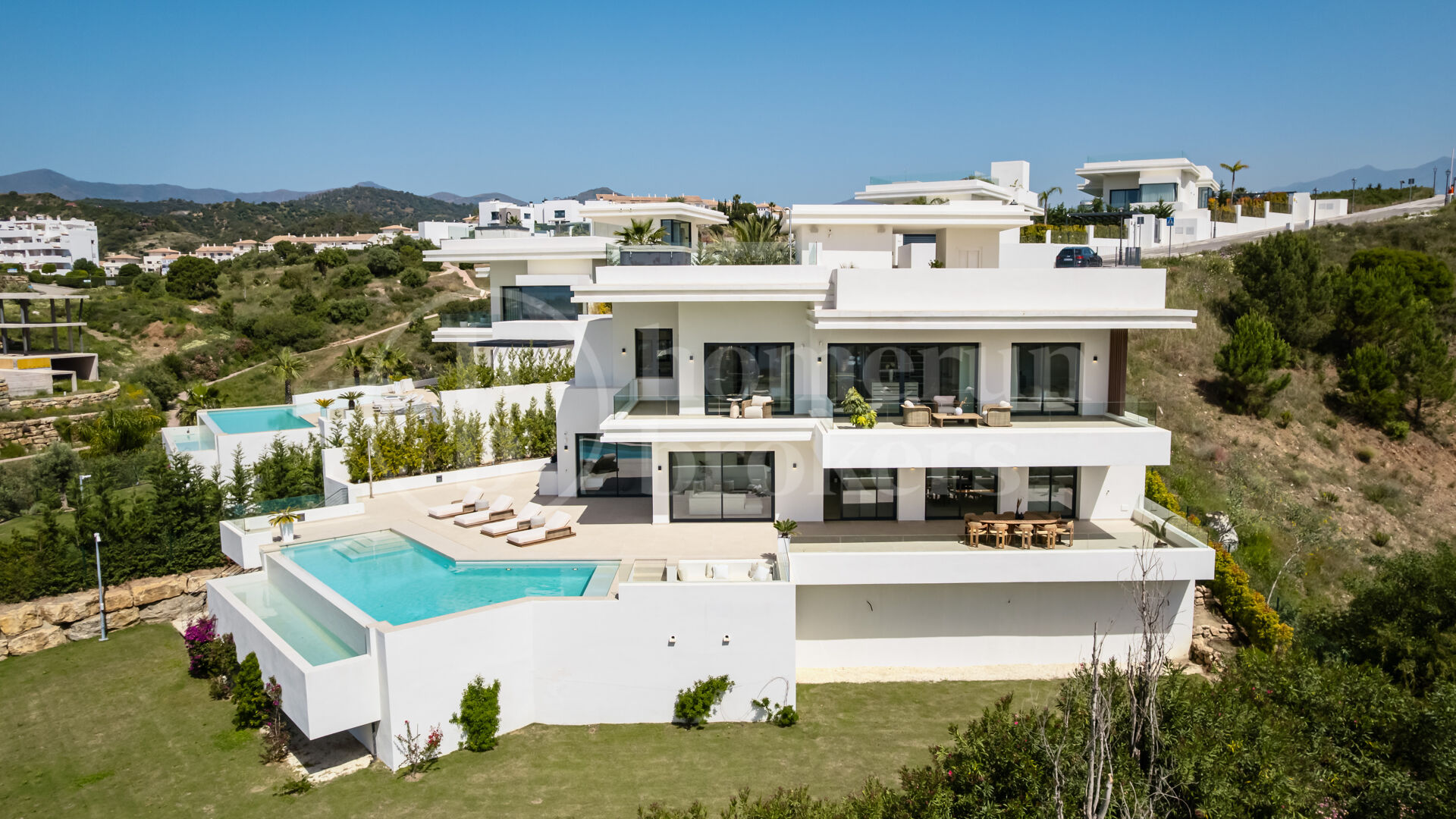 Villa Three - Modernt hus med fyra våningar med panoramautsikt över havet och golfen i La Resina